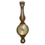 A Victorian mahogany banjo barometer, Jacob & Halse, London