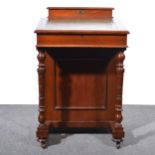 Victorian walnut Davenport desk.