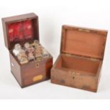 A 19th Century mahogany chemist's chest, and walnut box.