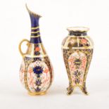 A Royal Crown Derby Imari pattern ewer and vase.