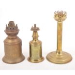 A quantity of oil lamps, burners, fitments, and scrap electroplated ware.