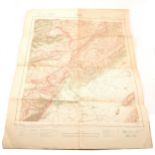 A quantity of paper and canvas-printed maps, to include Middle East, War Office issues etc.