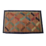 Nine modern flat weave rugs