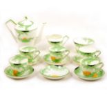 An Art Deco coffee set by Gladstone China