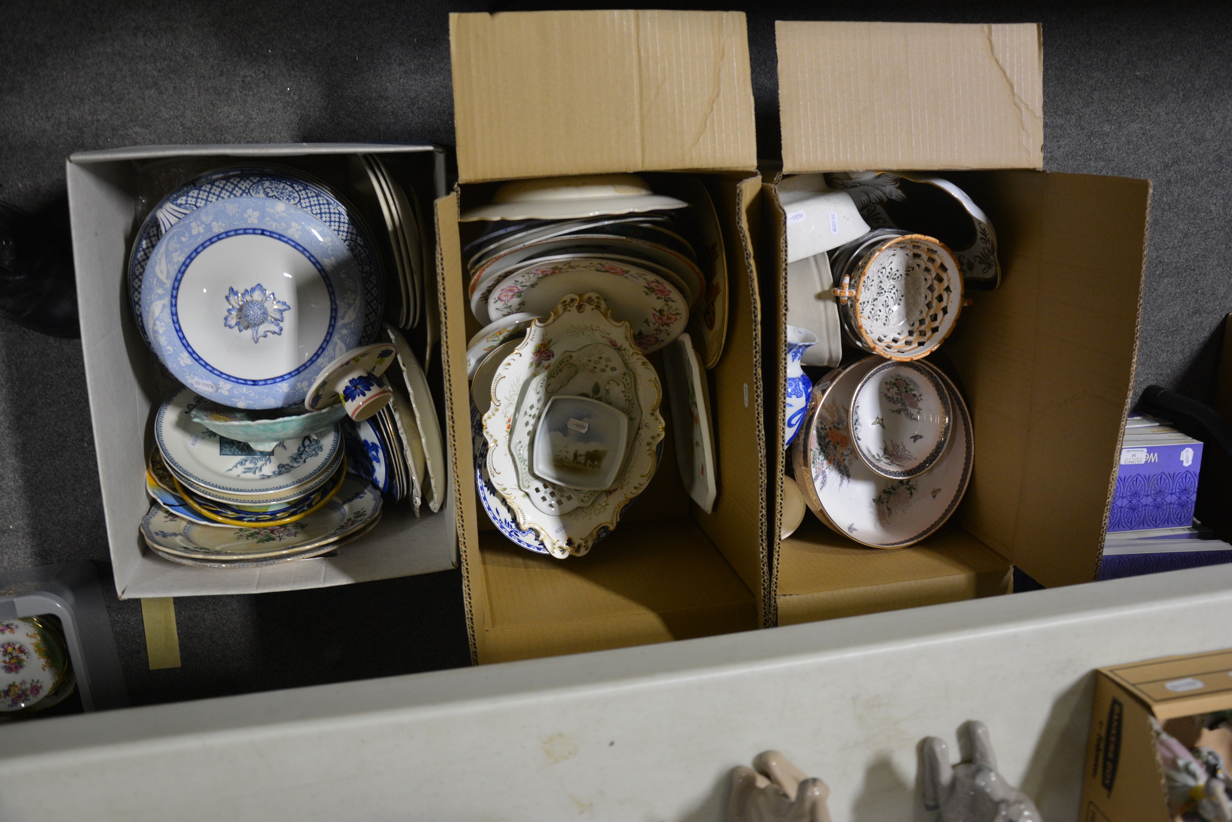 Three boxes of decorative plates and ceramics - Image 2 of 2