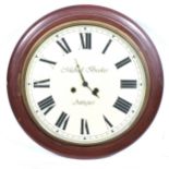 A mahogany dial clock.