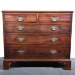 A George III mahogany chest of drawers.