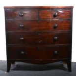 A Victorian mahogany bowfront chest of drawers.