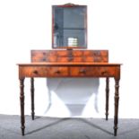 A Victorian mahogany dressing table, adapted.