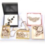 A collection of silver jewellery and small accessories.