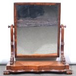 Victorian mahogany toilet mirror.