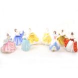 Eight Royal Doulton ladies, including Enchantment HN2178.