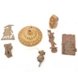 A collection of 18th Century and later keys and brass door knockers