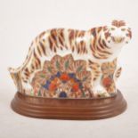Royal Crown Derby - A large Bengal Tiger paperweight