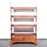 Mahogany open waterfall bookcase.