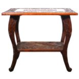 Chinese carved table, made by Yin Hsing & Co
