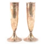 Pair of silver bud vases by Harrison Brothers & Howson (George Howson), Sheffield 1907.