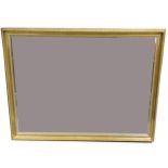 Gilt framed rectangular wall mirror.