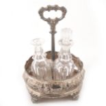 Victorian silver cruet frame, by Henry Holland, London 1865.