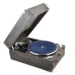 A Columbia portable record player gramophone.