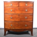 Victorian mahogany bowfront chest of drawers.