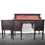 Mahogany washstand and pot cupboard, by H. Mawer & Stephenson, London.