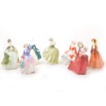 Royal Doulton ladies, including Blithe Morning HN2021.