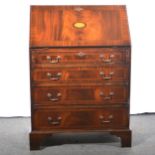 Edwardian style mahogany bureau.