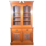 Victorian walnut bookcase.