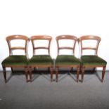 Set of six Victorian mahogany dining chairs.