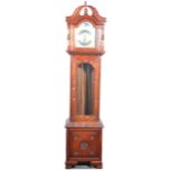 A modern walnut longcase clock.