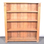 Pine open bookcase, adapted