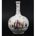 Chinese polychrome bottle vase.