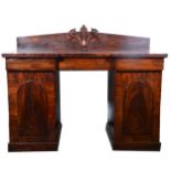 Mahogany twin pedestal sideboard.