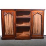 Victorian mahogany credenza-bookcase.