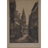 English School - Norwich Cathedral; and five other etchings and prints.