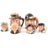 Royal Doulton character jugs.