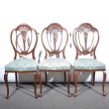 Set of three Victorian dining chairs.