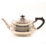 A silver teapot, Mappin & Webb, Sheffield date mark rubbed