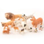 A small collection of Beswick animal models.