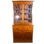 A William IV mahogany secretaire bookcase.