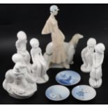 Royal Doulton and Spode figurines.