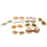 Nine pairs of vintage sunglasses, 1940's-1960's.