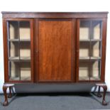 Edwardian mahogany display cabinet.