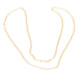9 carat yellow gold belcher link chain necklace.