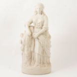 Parian figure, Ruth, with wheat sheaves.