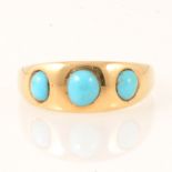 Three stone turquoise dress ring.