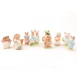 A small collection of Beswick Beatrix Potter models.