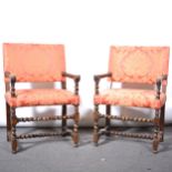 Pair of elbow chairs.