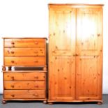 Reproduction pine bedroom furniture.